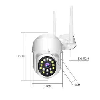 1PC WIFI IP Kamera Brezžična 1080P IP66 MicroSD Night Vision 10m CCTV HD PTZ Smart Home Security Zunanji IR Internetnega omrežja Cam