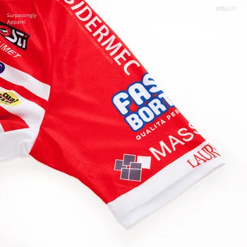 2019 ANDRO Kolesarski Dres Red Summer Ekipa Kratek Sleeve Kolesarjenje Nastavite Kolo Oblačila Ropa Ciclismo MTB Kolesarjenje bo Ustrezala 16D Gel Blazinico