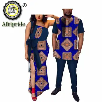 2020 Afriške Par Ženske obleke Obleke Človek, Majice, Hlače Dashiki Vosek Tiskanja Tradicionalno Formalno Stranko Poroko AFRIPRIDE S19C002