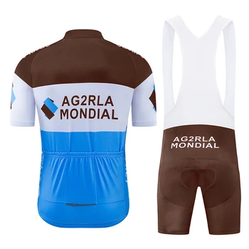 2020 AG2R Kolesarski Komplet Poletnih Pro Bicycle Team Kolesarski Dres MTB Kolo Oblačila Maillot Rokavi Grelniki 5Pcs bo Ustrezala Ropa Ciclismo
