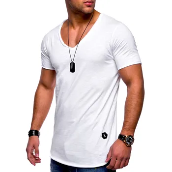 2020 Moda, moška T-Shirt Slim po Meri, blagovno Znamko, Design Iuxury Proti-Vrat Fitnes Priložnostne Tshirt Fit Velikost M-3XL