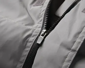 2020 NOVE Zimske Essentials moška jakna sivo Odsevni Jopič Dvojno Plast Vrh Ulične Oblazinjena plašč
