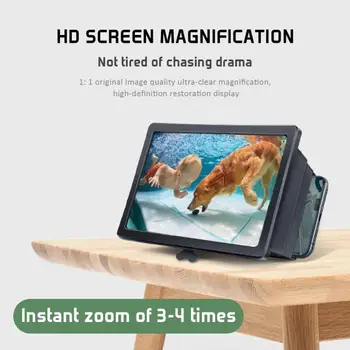2020 Novo 12-palčni 3D mobilni telefon zaslona ojačevalec za pametni telefon imetnik HD video ukrivljen zaslon mobilnega telefona ojačevalnik