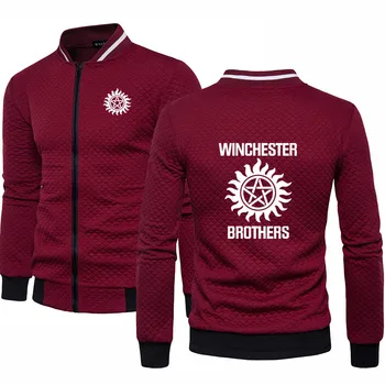 2020 novo nadnaravno Moški pulover Winchester Bros Majica Siva barva Priložnostne moška jakna Bombaž Šport