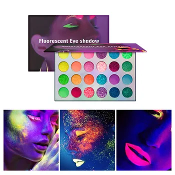 24 barvni svetlobno senčilo paillette maquillage bleščice za obraz, oči v senci, ki se sveti v temi maquillaje paillette make up