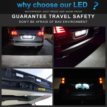 2x LED zamenjava Za Toyota Land Cruiser 120 Prado Land Cruiser 200 Lexus GX470 LED Tablice Svetlobno prometno dovoljenje svetlobe