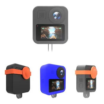360 Stopinjsko Kamero Silikona Primeru Len Kape Kritje Telo Zaščitno Ohišje Za GoPro Max Delovanje Fotoaparata Dodatki