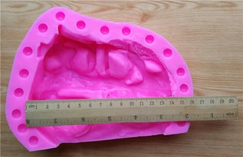 3D Dinozaver Lobanje Silikonsko Plesni Vlažilne Torto Plesni Čokoladni Bonboni, Milo Sveča Orodje Kuhinja Pečemo Brezplačna Dostava