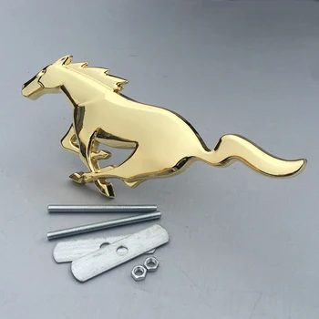 3D kovinski Mustang konja Sprednji Kapuco Maska Telesa Emblem Nalepke Mustang konj Logotip Spredaj za Ford Mustang Avto Styling