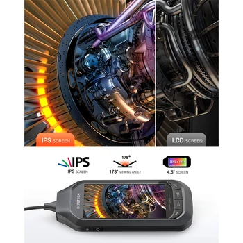 4.5 v IPS Zaslon Digitalni Endoskop 2MP 5MP Brezžični Industrijske Borescope Nepremočljiva za pregledovanje Cevi Mini Kamera 3300mAh Baterije