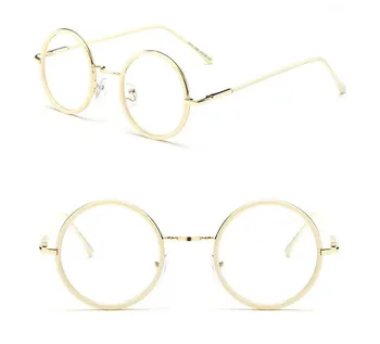 45mm Letnik Krog Spomladanski Tečaji Eyeglass Okvirji Kratkovidnost je lahko Polno Platišča Očala Očala Računalnik Anti Rx lahko