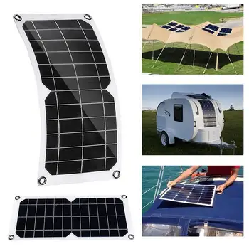 50 W Sončne celice, 2 USB 12V/5V Prilagodljiv Solarni Polnilec Za Avto RV Čoln Polnilnik Nepremočljiva