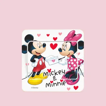 6 kos/veliko Disney Mickey Minnie otroški sobi nalepke se lahko odstrani, dekorativni stikalo prostega nalepke izobraževalne igrače