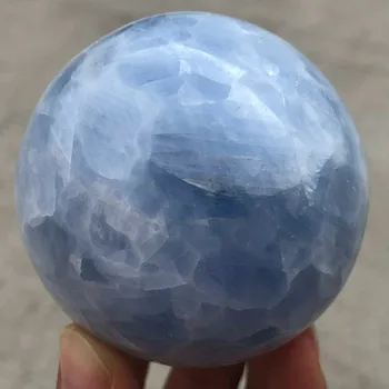 60-68mm na Naravno Modrem Celestite Področju Quartz Crystal Ball Zdravljenje