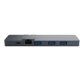 8 v 1 Tip C Hub kartica z Strele 3 4K HD 3 USB 3.0 Vrata SD TF Card Reader 5-in-1 USB-C SREDIŠČE Za MacBook Pro 2019 2018