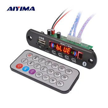 AIYIMA 12V Bluetooth, MP3 Odbor, WMA, WAV, FLAC APE Dekodiranje 2x3W Ojačevalnik Barvo Spektra Prikaz Audio Sprejemnik FM Za Avto