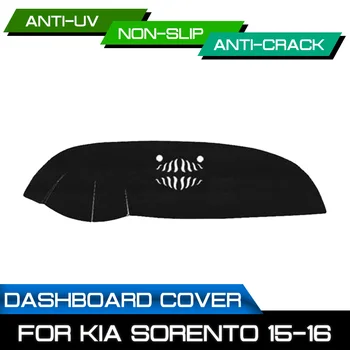 Avto armaturne plošče Mat Anti-umazano Non-slip Dash Kritje Mat UV Zaščito Odtenek za KIA Sorento 2016