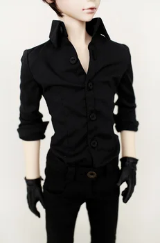 Bjd lutka obleko obleko obleko črna majica + hlače 1/4 1/3 lahko prilagodite velikost