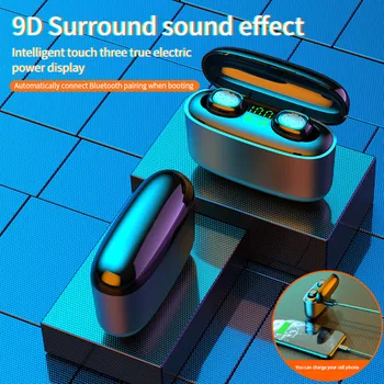 Bluetooth Čepkov V Uho Brezžične Slušalke s Hrupom Preklic Mic IPX7 Nepremočljiva 12H Glasbe Časa s Polnjenjem Primeru