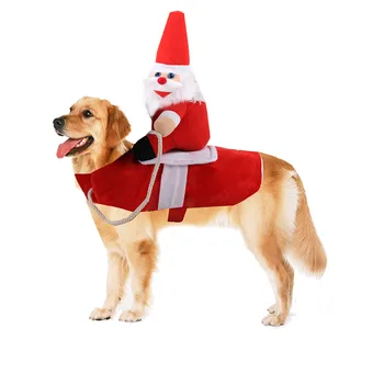 Božič Oblačila Za Pse, Santa Pes Kostume Počitnice Stranka Apretiranje Oblačila Za Srednje Velike Pse Smešno Pet Obleko Jahanje Obleko