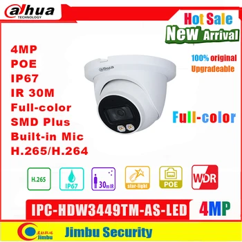 Dahua barvno IP Kamero IPC-HDW3449TM-KOT-LED 4MP WizSense Toplo LED Zrkla Omrežja poe Kamera vgrajen Mikrofon SMD Plus