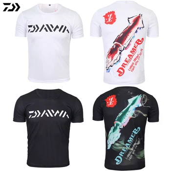 Daiwa Oblačila za Ribiško Poletje Tshirt Dihanje Anti-znoj Šport Quick Dry T-shirt Anti-uv Moških na Prostem, Kolesarjenje, Ribolov Tshirt