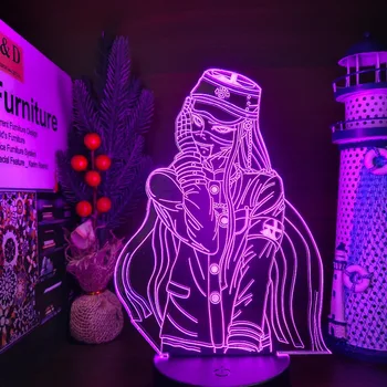 Danganronpa Korekiyo Shinguji 3D Lučka LED Iluzijo Tabela svetlobe Anime Slika Noč Svetlobe Otrok Otrok Dekleta Spalnica Dekor Svetlobe Darilo