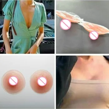 Debelo 1 par Nastavek kritje Crossdresser Simulacije silikonski False Prsi Ženske Odraslih Mehko Veren Mastectomy Drag Queen