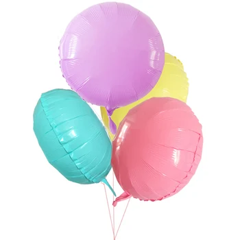 Debelo 50pcs/veliko Candy barve Macarons Folija balon 18 inch Srce Star Krog Sladoled barve Poroka, Rojstni dan dekoracijo