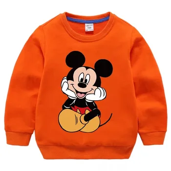 Disney Mickey Mouse Fant Hoodies Majica Priložnostne Bombaža Dolgo Oplaščeni Otroci Dekle Puloverju Malčka Otroci Vrhovi otroška Oblačila