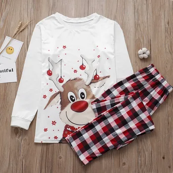 Družina Ujemanje Pižamo Nastavite 2020 Božič Odraslimi Otroci, Družine Ujemanje Oblačila Božič Jelena Družino Sleepwear Družino Videz Oblačila