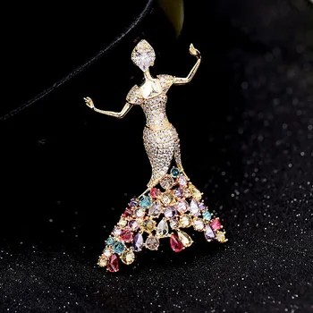 FXLRY elegantno kubičnih cirkon shinning ples dekle osebnost Balet Ples Dekle Broške za Ženske v izbor modelov