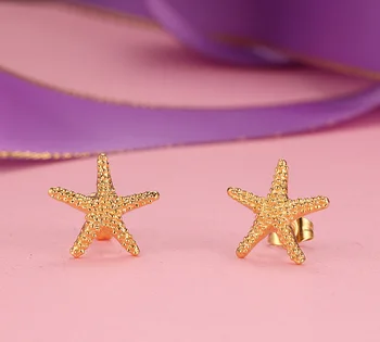 FXM CHX54 prihoda modni nakit za ženske, darilo za rojstni dan zlato kovinsko barvo Enostavno titana jekla 15 mm zvezda oblike uhan
