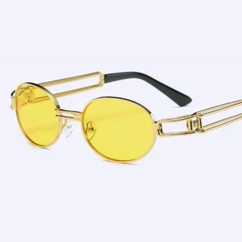 Gafas pregleden okrogle očala clear leče moški moški majhne ovalne sončna očala za ženske steam punk sončna očala ženski pink odtenki