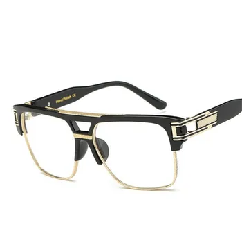 GLTREE Modni Oblikovalec Prevelik sončna Očala Moških Kovinskim Okvirjem Kvadratnih Luksuzni Ogledalo Kul Očala blagovne Znamke sončna Očala Ženske Oculos Y9