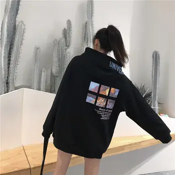 Gospe Jeseni Toplo Hoodies Zimski pulover s kapuco Ženska Pade Oblačila za Ženske Japonski Puloverju Priložnostne Plus Velikost korejski Hoodie 2019