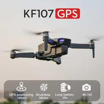 GPS Brnenje KF107 s 4K HD Dual Camera 25Mins 1,5 KM Dolge Razdalje 5G Wifi FPV Brushless Quadcopter True Professional VS SG906