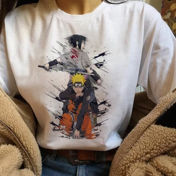 Harajuku Naruto Grafični Poletje zgornji deli oblacil Ženske 2020 Smešno T-shirt Japonski Anime Bela Majica Ulične Kratek Rokav Tees Ženski