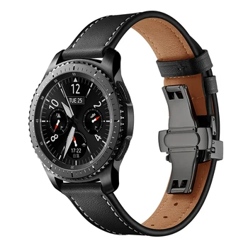 Italija Usnjeni trak Za samsung galaxy watch 3 45mm/46mm Prestavi s3 obmejni pas, zapestnica Huawei gt-2-2e-Pro 46 mm 22 mm watch Band