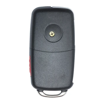 Keyecu brez ključa Go Funkcijo Zamenjava Flip Daljinsko Avto Ključ Fob 3 Gumb 433MHz ID46 za VW-Volkswagen Touareg med 2002 in 2010 naraščal