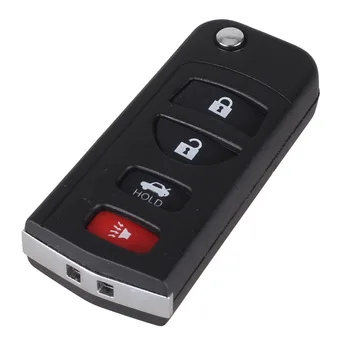 KEYYOU Daljinski Ključ Lupini Primeru Zložljiva Flip brez ključa Fob Za INFINITI G35 I35 350Z Nissan Sentra Altima Maxima 4 3 Gumb+1