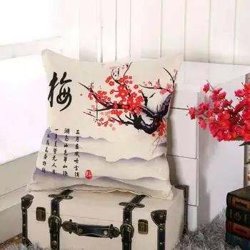 Kitajski Slog Prevleke Slive/Orchid/Bambusa/Chrysanthemum Vzorec Vzglavnik Za Domov Stol, Kavč Dekoracijo Pillowcases 45x45cm