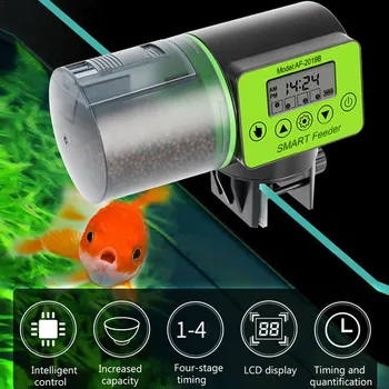LCD Elektronski Samodejno Ribe Napajalni Razpršilnik Programirano Samodejno Tank Hrane, Hranjenje Pralni Akvarij Auto Ribe Napajalni Časovnik #N