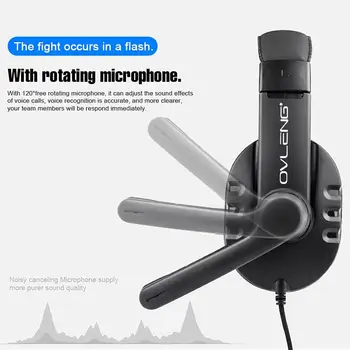 Led Luči Gaming Slušalke Za Računalnik PS4 Nastavljiv Bass sistem Stereo Slušalke PC Gamer Nad Uho Žične Slušalke