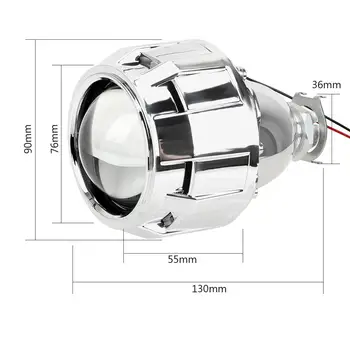 LEEPEE Za H1 Xenon LED Žarnica H4 H7 Srebrno Črne Lupine 2.5 Inch motorno kolo Avto Smerniki Pribor Xenon HID Projektor Objektiv