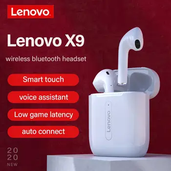 Lenovo X9 Brezžične Bluetooth Slušalke HD Stereo Govorimo Slušalke z 300mAh Baterije Dotik za Nadzor Slušalke Z Mikrofon za Telefon