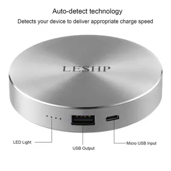 LESHP 6000mAh 5V/2.0 Moči Banke Univerzalni Prenosni Zunanji Baterijski Polnilnik Backup za Pametne Telefone, Tablične Kompaktna Velikost