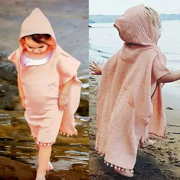 Malčka Otroci Baby Dekle Boho Dolgo Cardigan Obleko Cape Plaži Kritje Do Vrh Bluzo