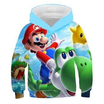 Mario 2020 Otroci Hoodies Smešno otroški Sweatshirts Fantje risanka Hoodie Kul Moda Obleko Dekleta Priložnostne Malo Dekliška Oblačila