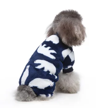 Mehko Imeti Natisnjeno Oblačila Za Pse Psa Jumpsuits Udobno Lep Pajama Za Pasji Mladiček Francoski Buldog Chihuahua Hladno Vreme